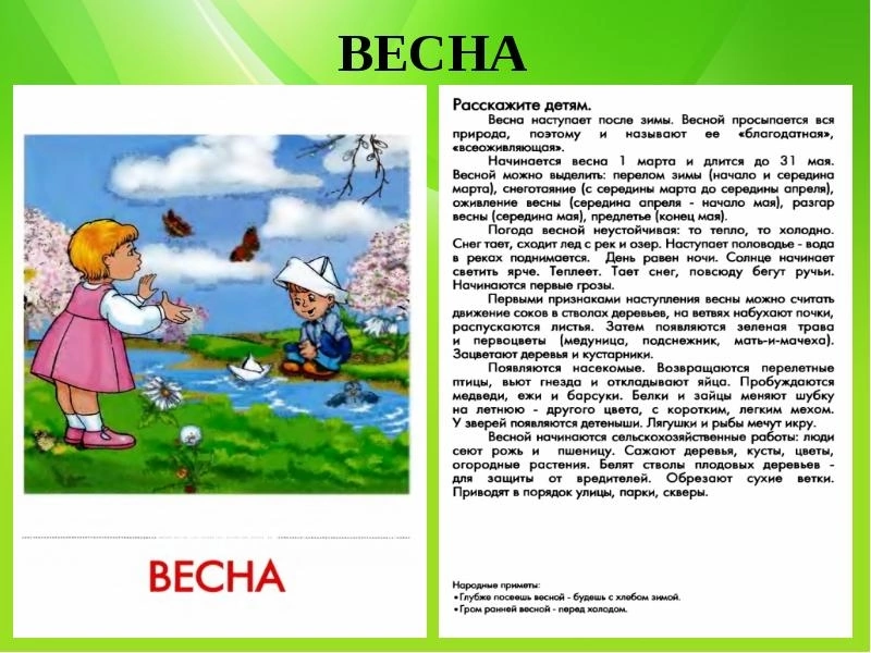 Проект на тему весна 2 класс по окружающему миру