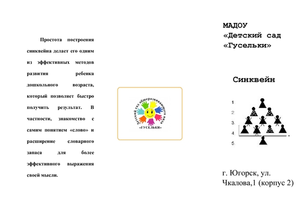 Картотека синквейнов с картинками для дошкольников