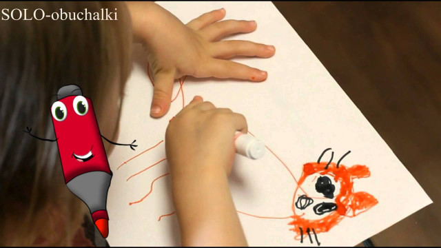 Обучающие мультфильмы - Уроки рисования для самых маленьких онлайн- рисуем котёнка